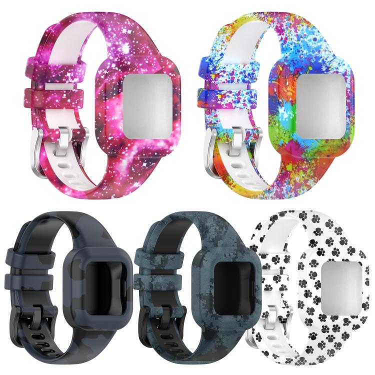 For GarminFit JR3 / Garmin Vivofit JR 3 5 Pack xDfind Steel Buckle Printed Silicone Watch Band - Image 2