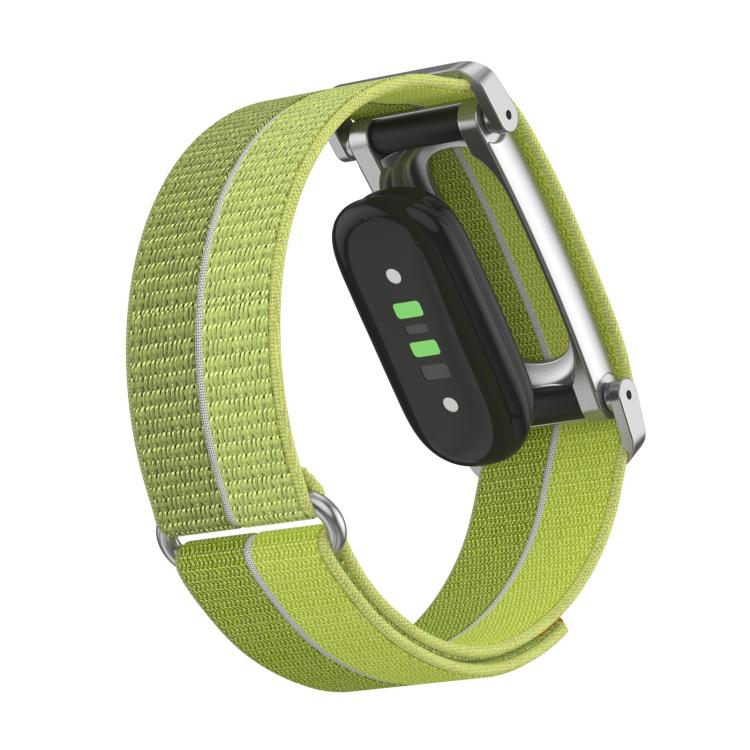 For Google Fitbit Air Metal Case Hybrid Feather Light Nylon Hook and Loop Fastener Watch Band(Green) - Image 3