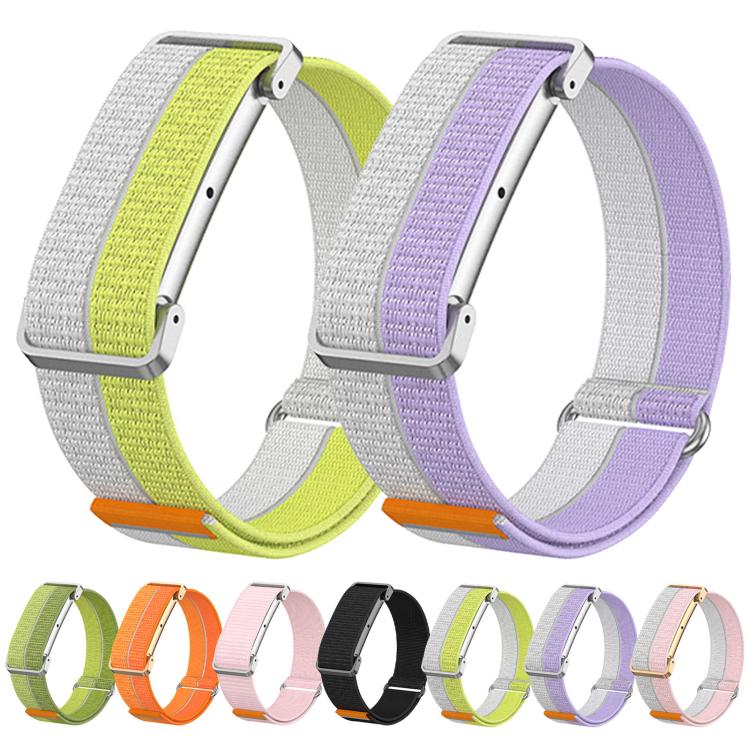 For Google Fitbit Air Metal Case Hybrid Feather Light Nylon Hook and Loop Fastener Watch Band(Green) - Image 6