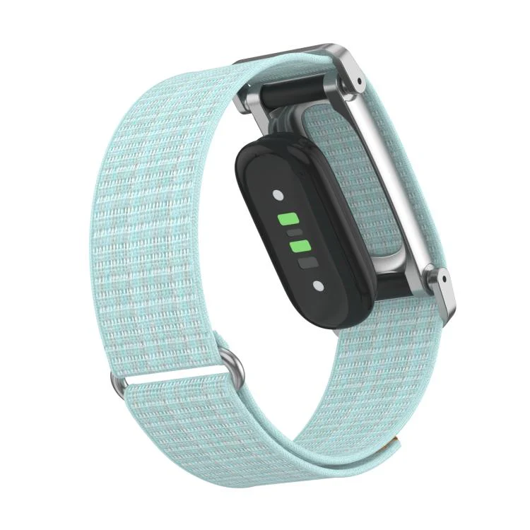 For Google Fitbit Air Metal Case Hybrid Nylon Hook and Loop Fastener Watch Band(Crystal Clear) - Image 3