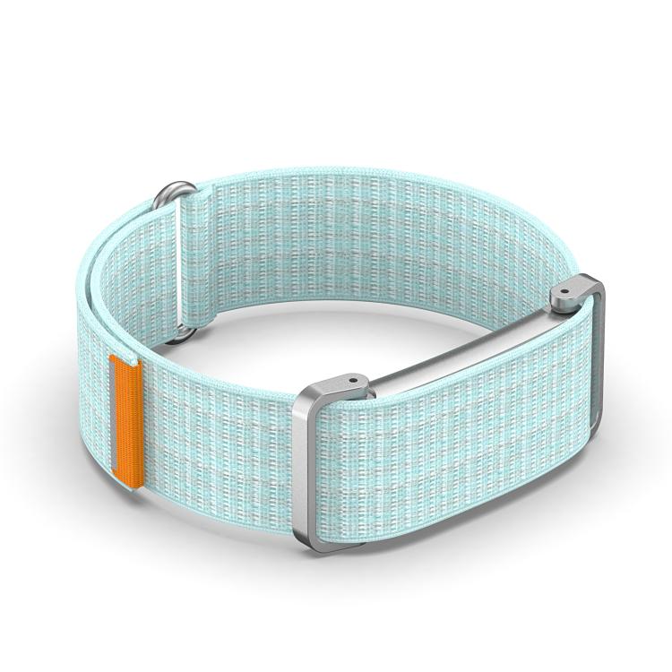For Google Fitbit Air Metal Case Hybrid Nylon Hook and Loop Fastener Watch Band(Crystal Clear) - Image 5