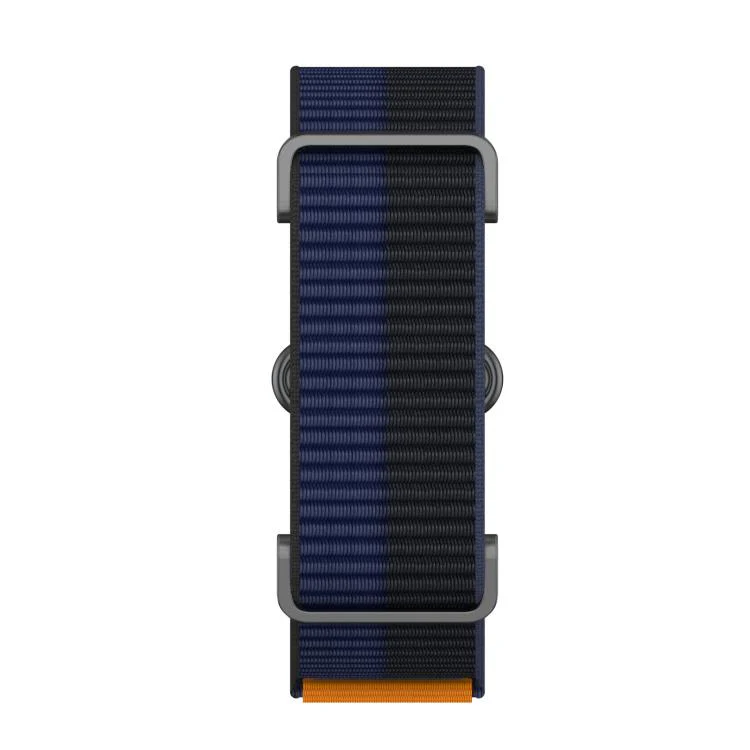 For Google Fitbit Air Metal Case Hybrid Nylon Hook and Loop Fastener Watch Band(Deep Sea Blue) - Image 4