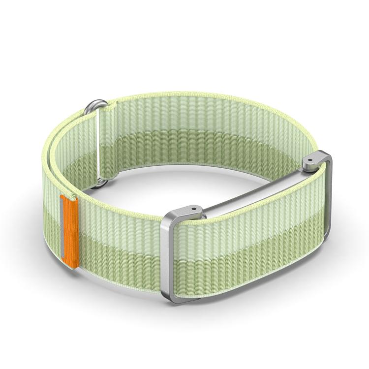 For Google Fitbit Air Metal Case Hybrid Nylon Hook and Loop Fastener Watch Band(Mint Green) - Image 5
