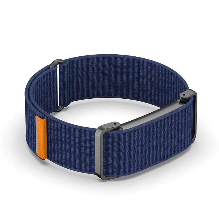 For Google Fitbit Air Metal Case Hybrid Nylon Hook and Loop Fastener Watch Band(Royal Blue) - Image 5