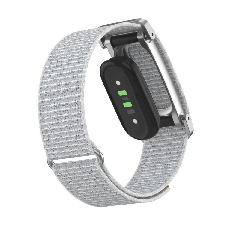 For Google Fitbit Air Metal Case Hybrid Nylon Hook and Loop Fastener Watch Band(Seashell) - Image 3