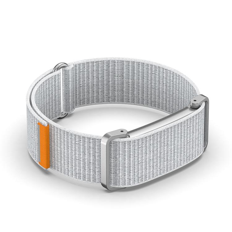 For Google Fitbit Air Metal Case Hybrid Nylon Hook and Loop Fastener Watch Band(Seashell) - Image 5