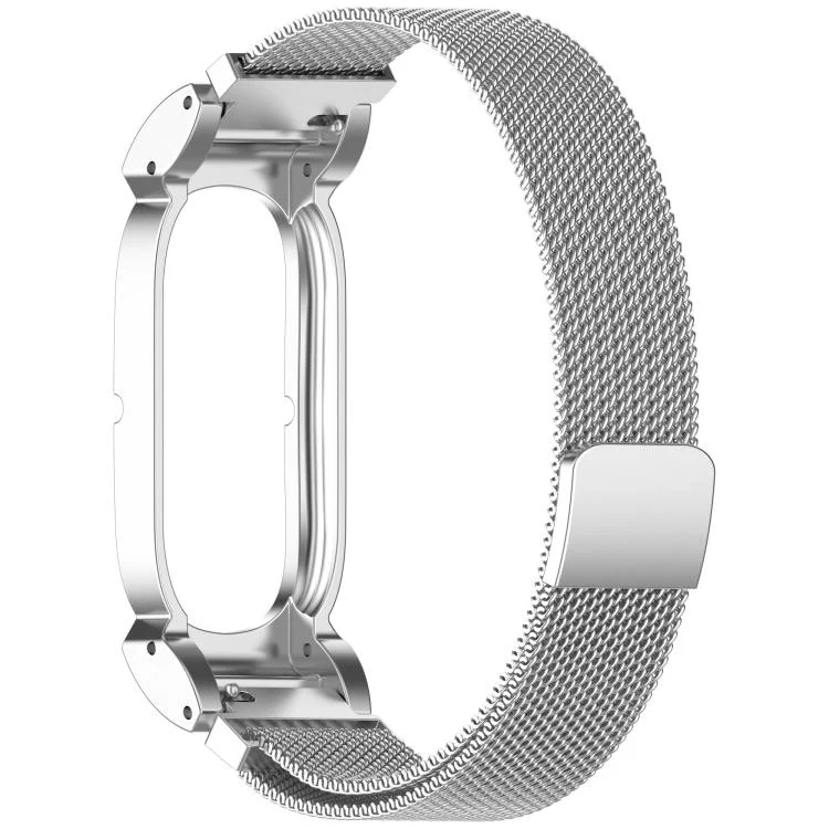 For Google Fitbit Air Metal Case Integrated Milanese Magnetic Stainless Steel Watch Band(Silver) - Image 3