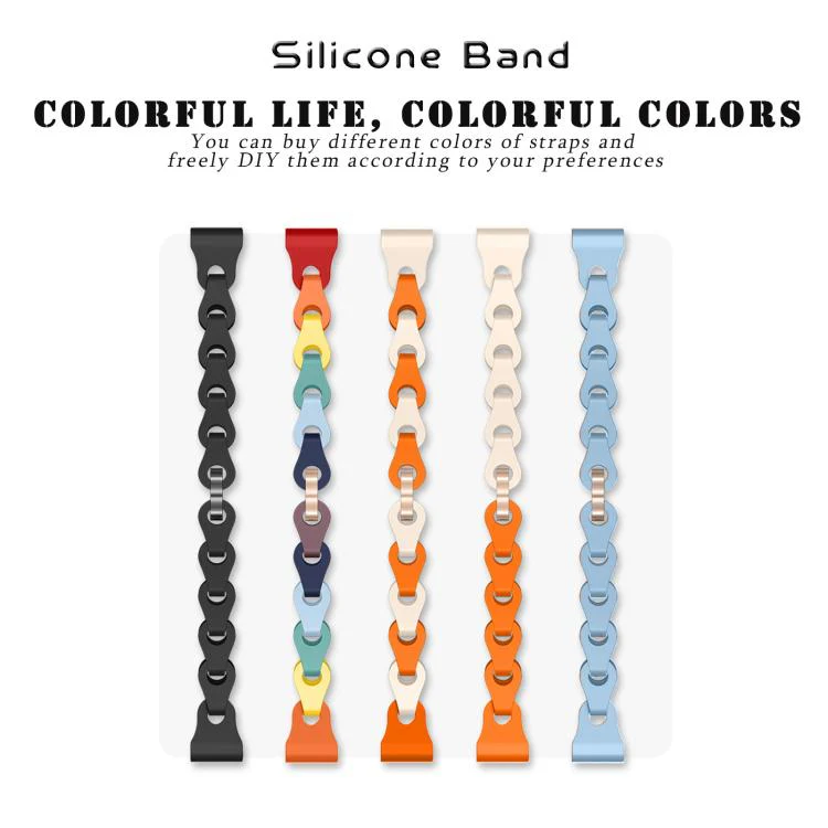 For Google Fitbit Air Transparent PC Case Hybrid Stylish Hollow Silicone Bracelet Watch Band(Starlight) - Image 5