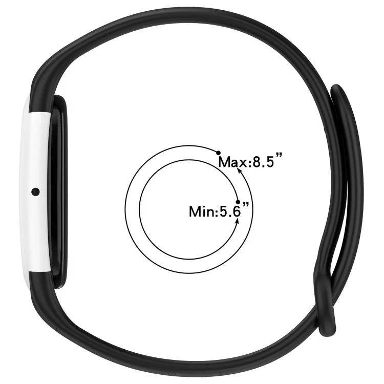 For Google Fitbit Air Watch Frame Integrated Reverse Buckle Silicone Watch Band(Black) - Image 7