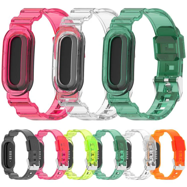 For Google Fitbit Air xDfind Glacier Integrated Case TPU Watch Band(Transparent Green) - Image 5