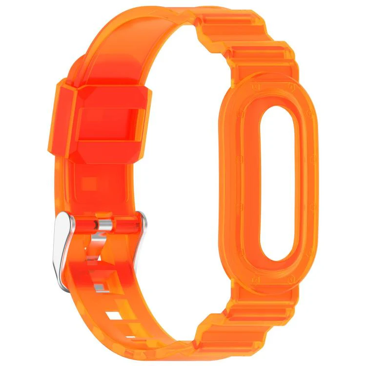 For Google Fitbit Air xDfind Glacier Integrated Case TPU Watch Band(Transparent Orange) - Image 3
