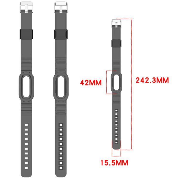 For Google Fitbit Air xDfind Glacier Integrated Case TPU Watch Band(Transparent Orange) - Image 7