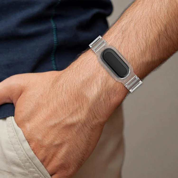 For Google Fitbit Air xDfind Glacier Integrated Case TPU Watch Band(Transparent Orange) - Image 9