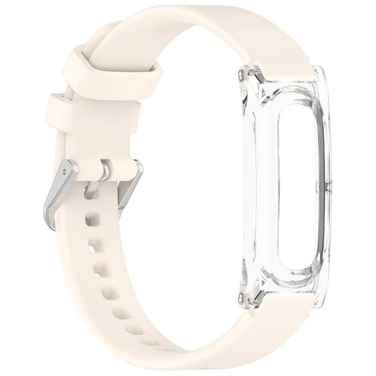 For Google Fitbit Air xDfind Spring Bar Style Clear Watch Case and Silicone Watch Band(Starlight) - Image 3