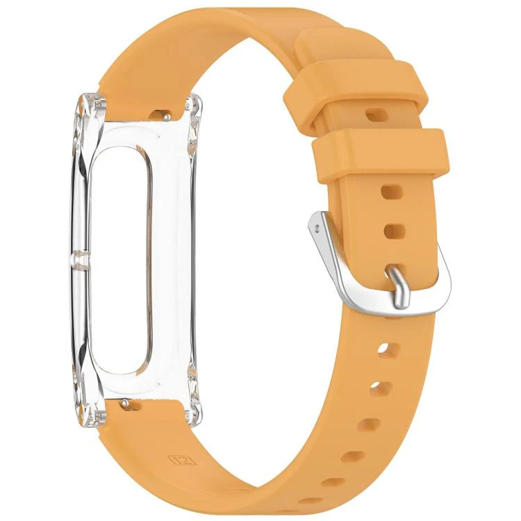 For Google Fitbit Air xDfind Spring Bar Style Clear Watch Case and Silicone Watch Band(Yellow) - Image 4
