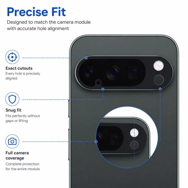 For Google Pixel 10 XDcase Silk-Print Integrated Tempered Glass Camera Lens Protector - Image 3