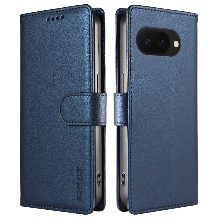 For Google Pixel 10a BETOPNICE Pearlescent RFID Vegan Leather Phone Case with Strap(Blue) - Image 2
