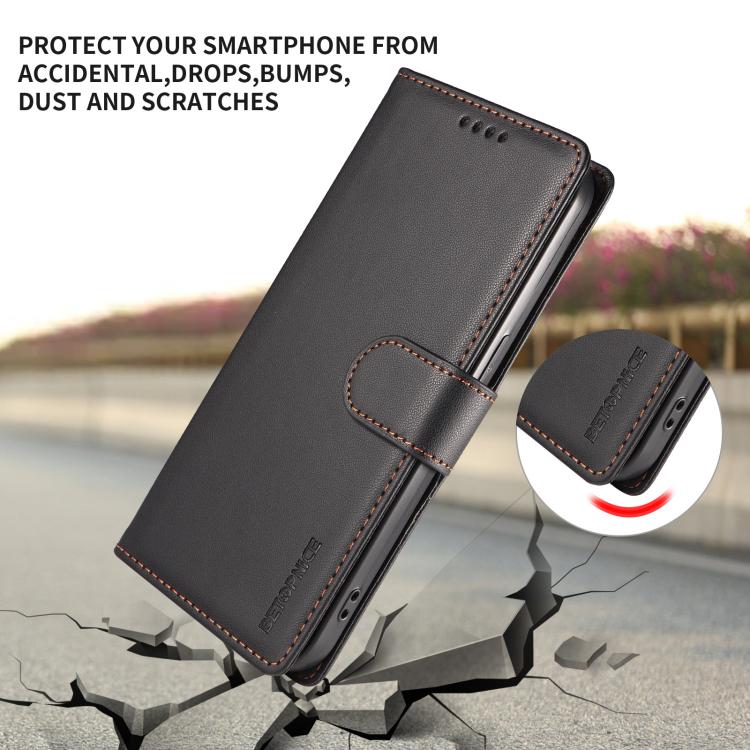 For Google Pixel 11 / 11 Pro / 10 / 10 Pro BETOPNICE Pearlescent RFID Vegan Leather Phone Case with Strap(Black) - Image 5