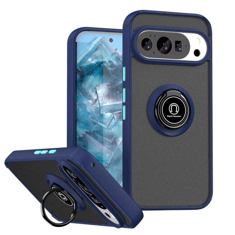 For Google Pixel 11 / 11 Pro Q Shadow 1 Series TPU + PC Phone Case with Ring(Royal Blue)