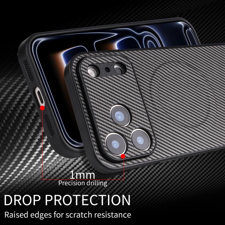 For Google Pixel 11 Pro Precise Cutout Carbon Fiber Texture Vegan Leather Phone Case(Grey) - Image 6