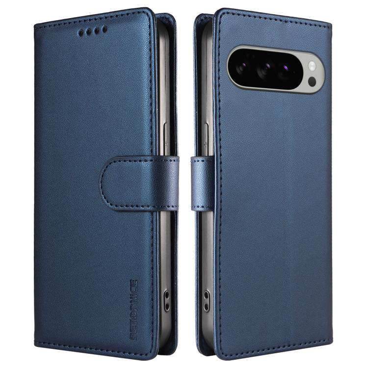 For Google Pixel 11 Pro XL / 10 Pro XL BETOPNICE Pearlescent RFID Vegan Leather Phone Case with Strap(Blue) - Image 2