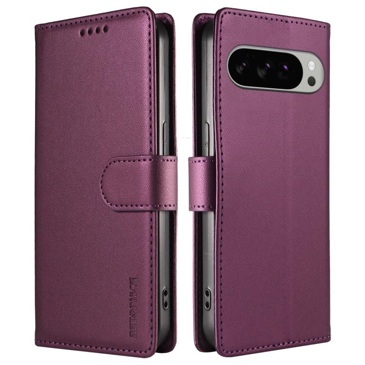 For Google Pixel 11 Pro XL / 10 Pro XL BETOPNICE Pearlescent RFID Vegan Leather Phone Case with Strap(Purple) - Image 2