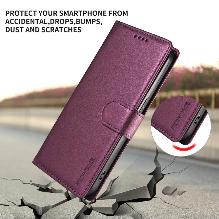 For Google Pixel 11 Pro XL / 10 Pro XL BETOPNICE Pearlescent RFID Vegan Leather Phone Case with Strap(Purple) - Image 5