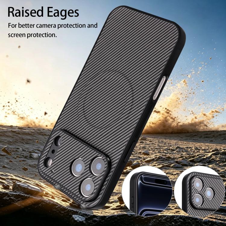For Google Pixel 8 Precise Cutout Carbon Fiber Texture Vegan Leather Phone Case(Grey) - Image 4
