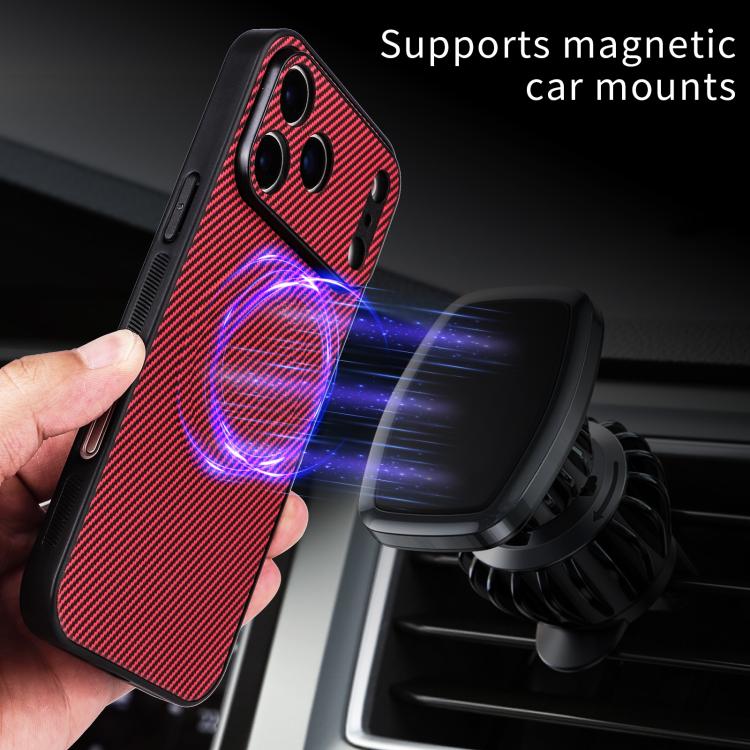 For Google Pixel 8a Precise Cutout Carbon Fiber Texture Vegan Leather Phone Case(Red) - Image 5