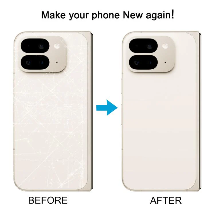 For Google Pixel 9 Pro Fold Original Battery Back Cover with Camera Lens Frame(White) - Image 6