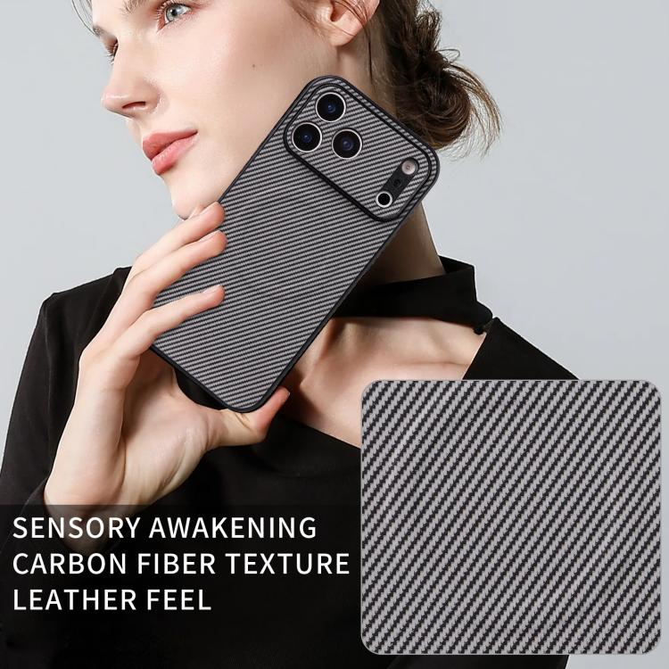 For Google Pixel 9 Pro Precise Cutout Carbon Fiber Texture Vegan Leather Phone Case(Grey) - Image 7