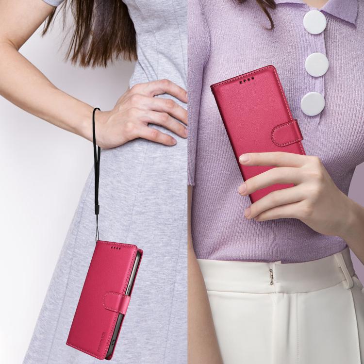 For Google Pixel 9a BETOPNICE Pearlescent RFID Vegan Leather Phone Case with Strap(Red) - Image 8