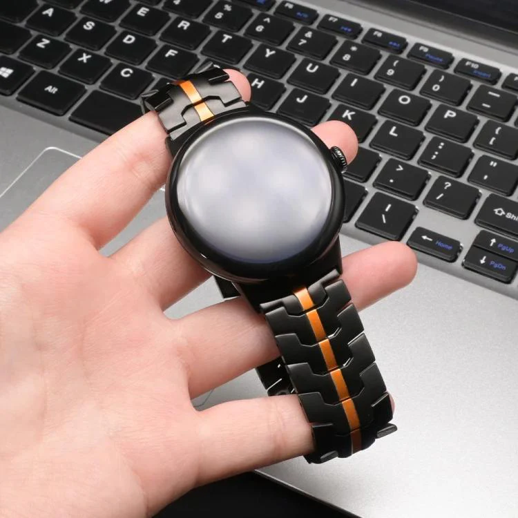For Google Pixel Watch 4 / 3 / 2 / 1 41mm Iron Man Butterfly Buckle Stainless Steel Watch Band(Titanium Orange) - Image 6