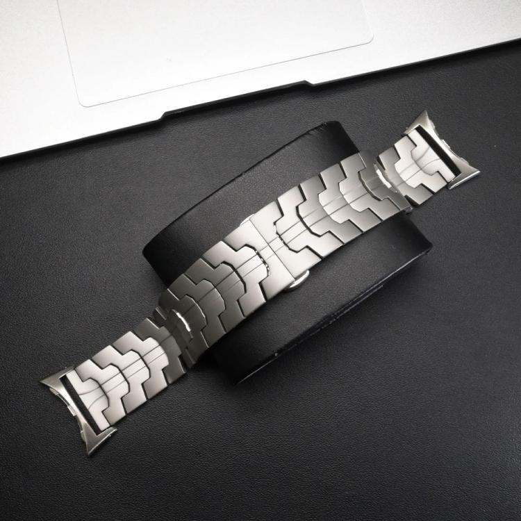 For Google Pixel Watch 4 / 3 / 2 / 1 41mm Iron Man Butterfly Buckle Stainless Steel Watch Band(Titanium Orange) - Image 8