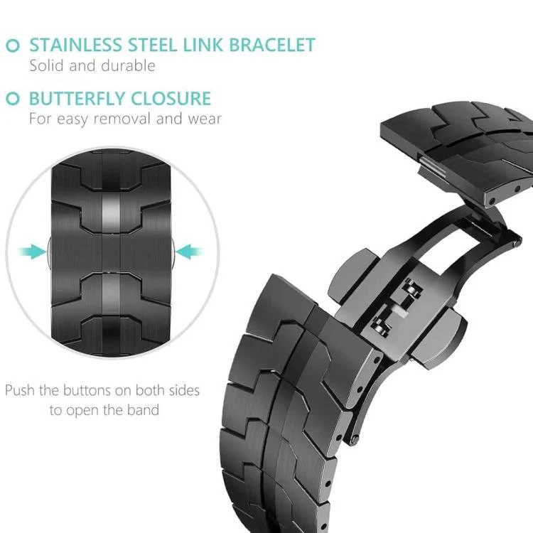 For Google Pixel Watch 4 / 3 / 2 / 1 41mm Iron Man Butterfly Buckle Stainless Steel Watch Band(Titanium Orange) - Image 9