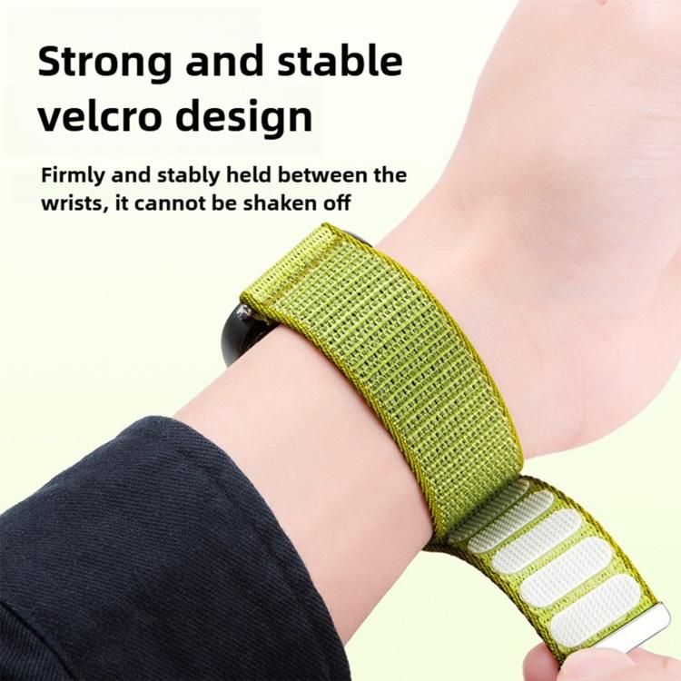 For Google Pixel Watch 4 / 3 / 2 / 1 41mm Woven Nylon Hook And Loop Fastener Metal Interface Watch Band(Starlight) - Image 5