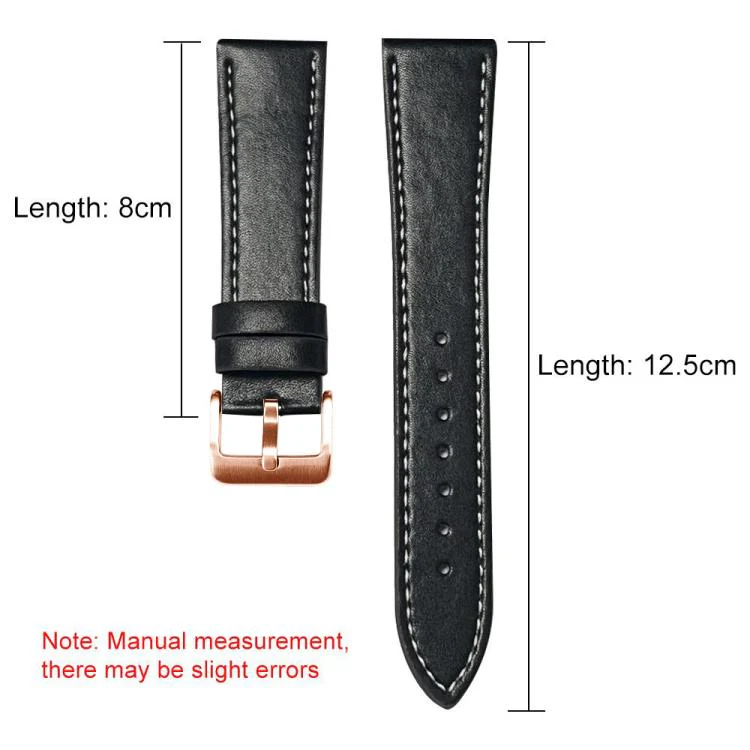 For Google Pixel Watch 4 / 3 / 2 / 1 41mm xDfind Rose Gold Buckle Black Shark Fine Grain Vegan Leather Watch Band(Creamy White) - Image 5