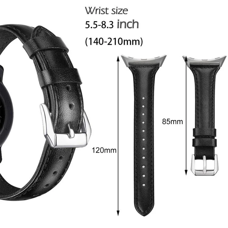 For Google Pixel Watch 4 / 3 / 2 / 1 41mm xDfind Slim Genuine Leather Watch Band(Dark Blue) - Image 5