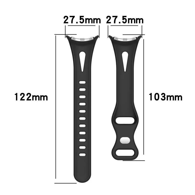 For Google Pixel Watch 4 / 3 / 2 / 1 41mm xDfind Small Waist Butterfly Buckle Silicone Watch Band(Black) - Image 7