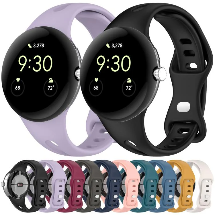 For Google Pixel Watch 4 / 3 / 2 / 1 41mm xDfind Small Waist Butterfly Buckle Silicone Watch Band(Blue) - Image 5