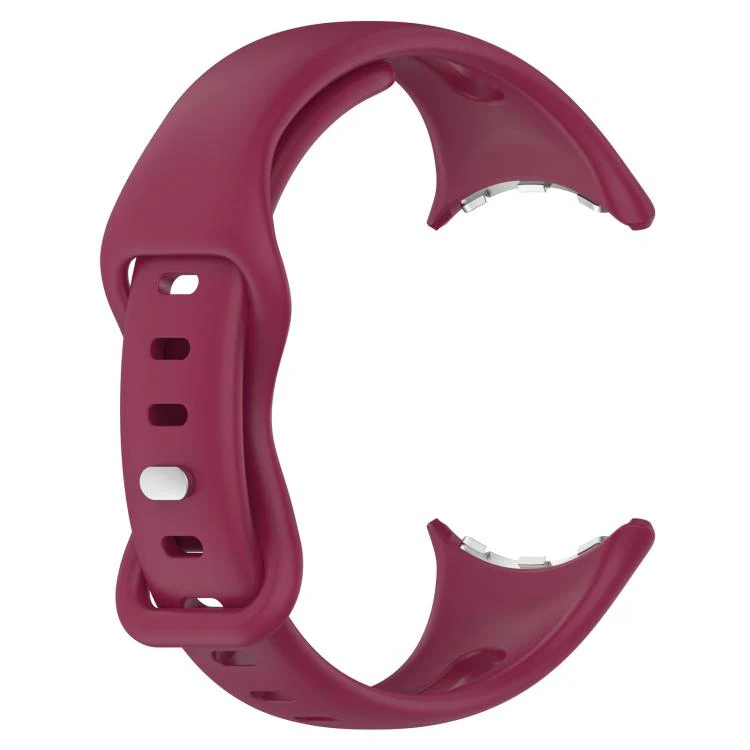 For Google Pixel Watch 4 / 3 / 2 / 1 41mm xDfind Small Waist Butterfly Buckle Silicone Watch Band(Wine Red) - Image 3