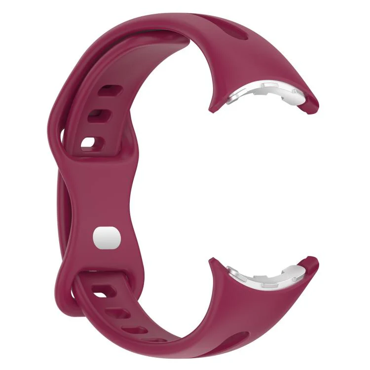 For Google Pixel Watch 4 / 3 / 2 / 1 41mm xDfind Small Waist Butterfly Buckle Silicone Watch Band(Wine Red) - Image 4