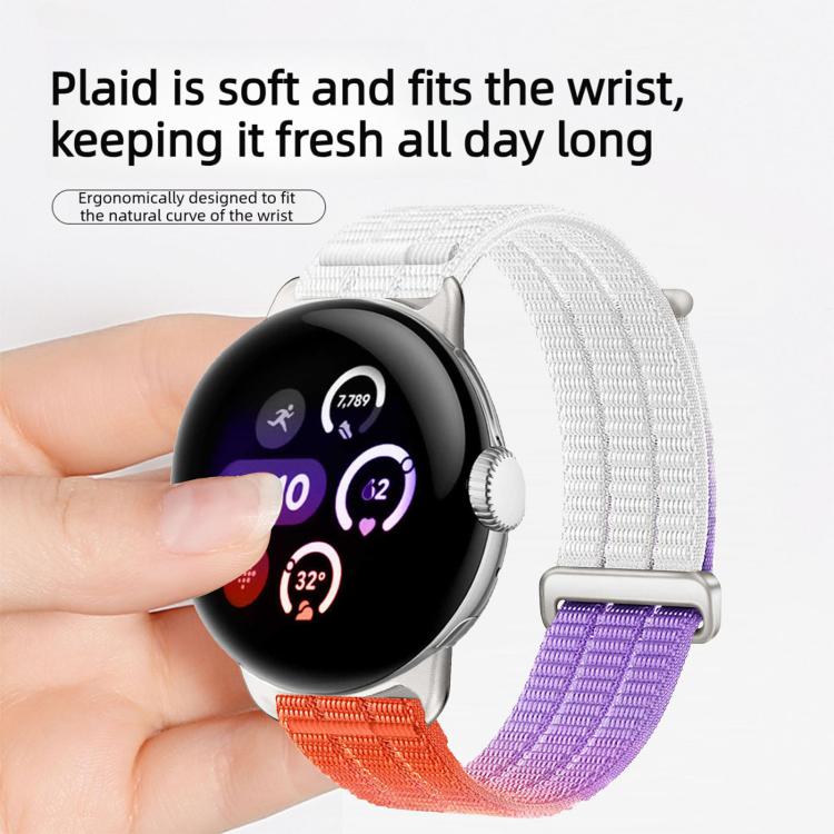 For Google Pixel Watch 4 / 3 45mm Double-Link Cloud-Feel Breathable Nylon Loop Metal Head Watch Band(Black) - Image 6