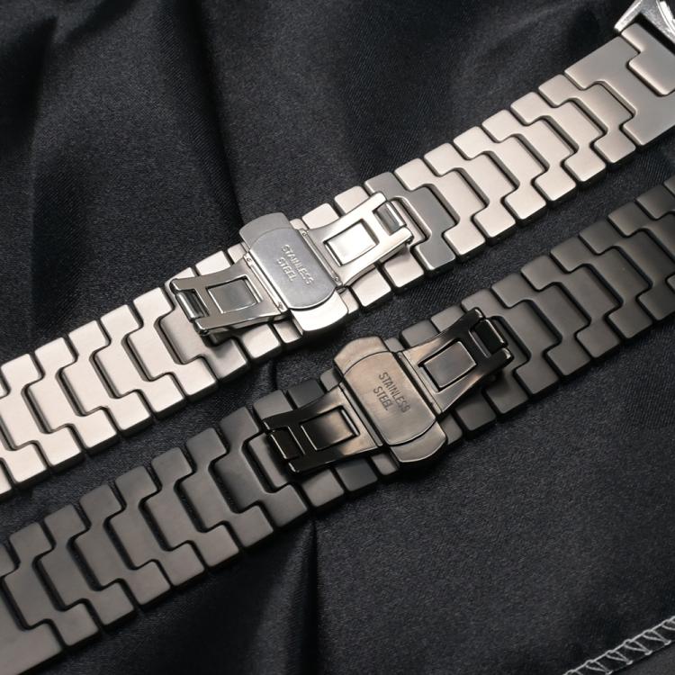 For Google Pixel Watch 4 / 3 45mm H-Shaped Butterfly Clasp Stainless Steel Watch Band(Titanium) - Image 7
