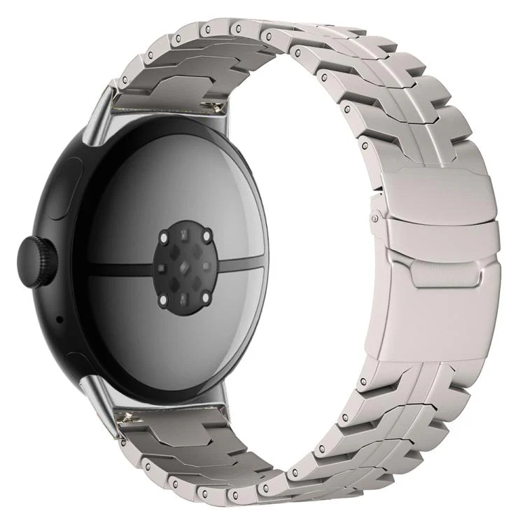 For Google Pixel Watch 4 / 3 45mm Split Design Iron Man Safety Buckle Titanium Alloy Watch Band(Titanium)