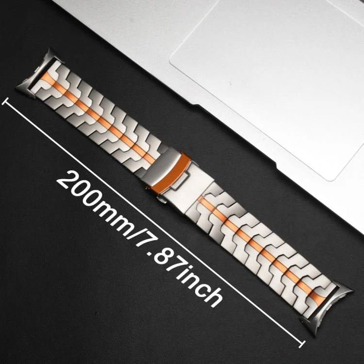 For Google Pixel Watch 4 / 3 45mm Split Design Iron Man Safety Buckle Titanium Alloy Watch Band(Titanium) - Image 4