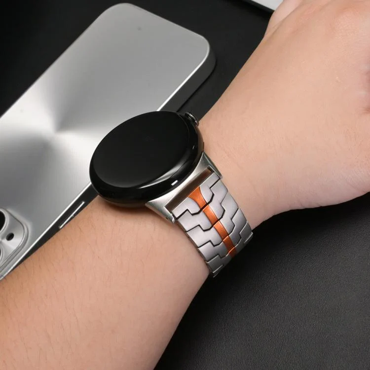 For Google Pixel Watch 4 / 3 45mm Split Design Iron Man Safety Buckle Titanium Alloy Watch Band(Titanium) - Image 7