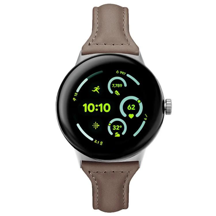 For Google Pixel Watch 4 / 3 45mm xDfind Slim Genuine Leather Watch Band(Cocoa) - Image 3