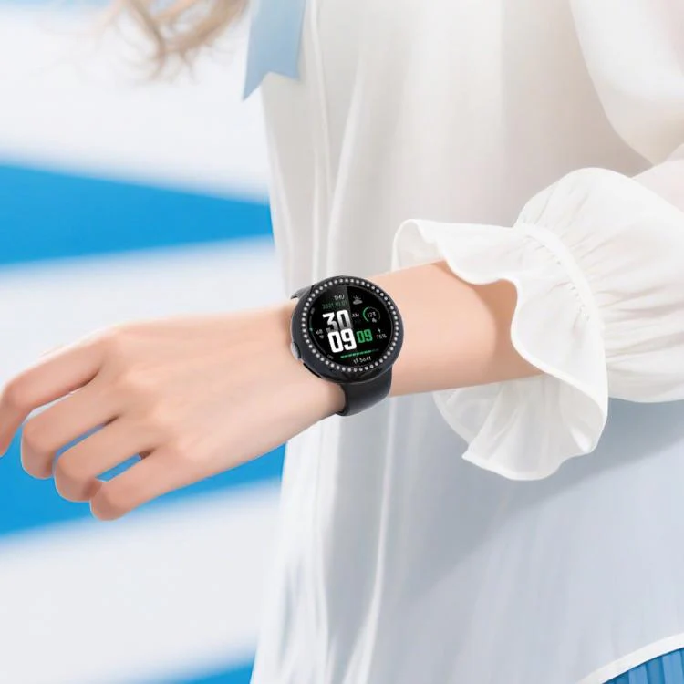 For Google Pixel Watch4 41mm Single Row Diamond Hollow PC Watch Protective Cover(Gun Metal) - Image 7