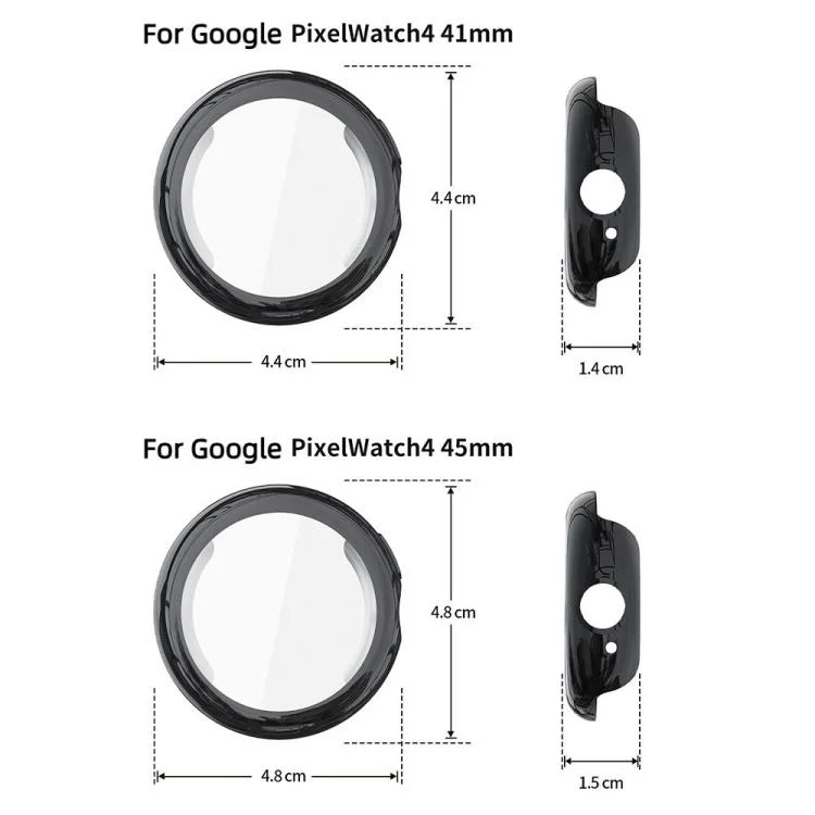 For Google Pixel Watch4 45mm Full Coverage Electroplated TPU Watch Protective Cover(Transparent) - Image 3